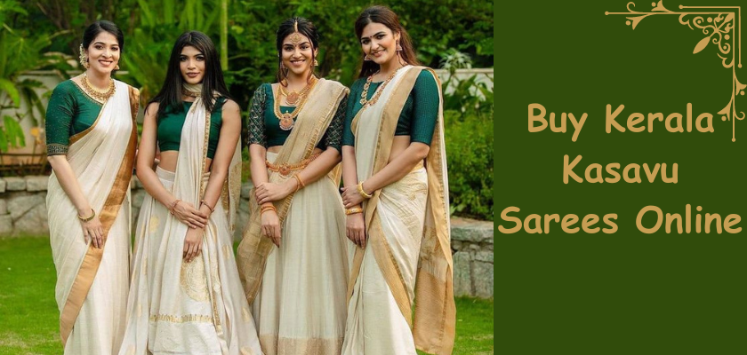 Buy and send kerala kasavu sarees from India to Australia