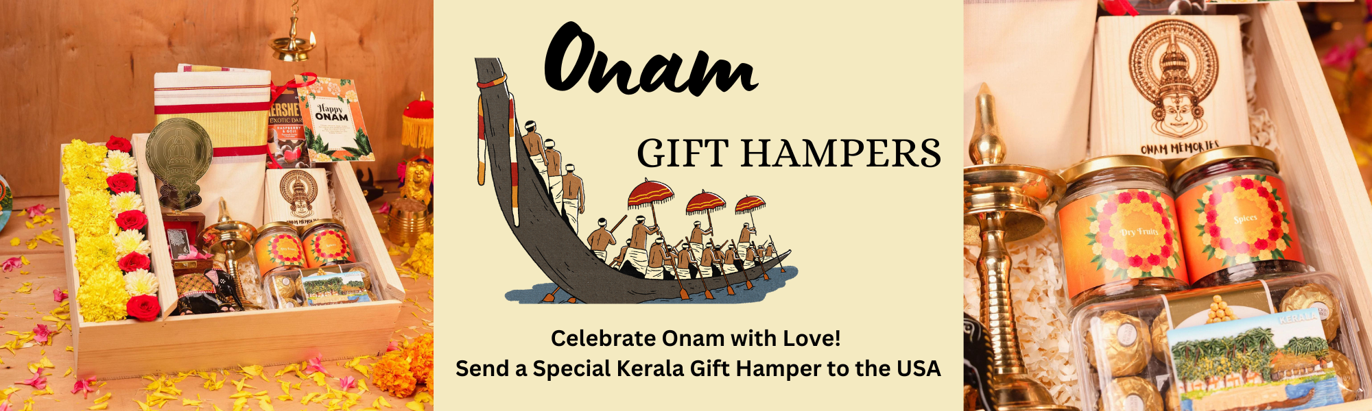 Onam gift hamper via courier comet